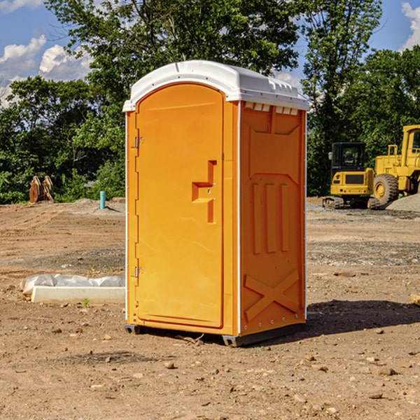 can i customize the exterior of the portable restrooms with my event logo or branding in Conrad Iowa